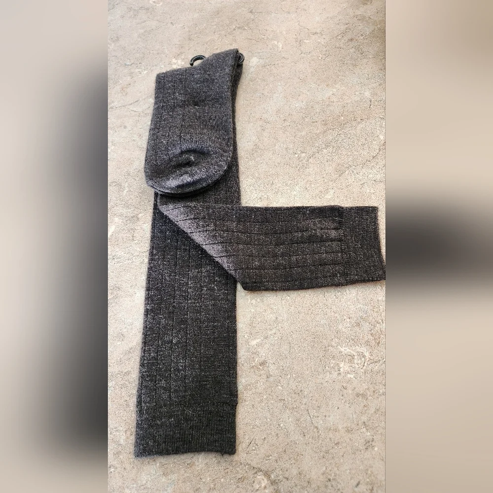 Women's Knee High Merino Wool Socks, Charcoal Gray - Expression, NWT - Picture 4 of 4